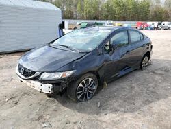 Salvage cars for sale from Copart Charles City, VA: 2015 Honda Civic EX