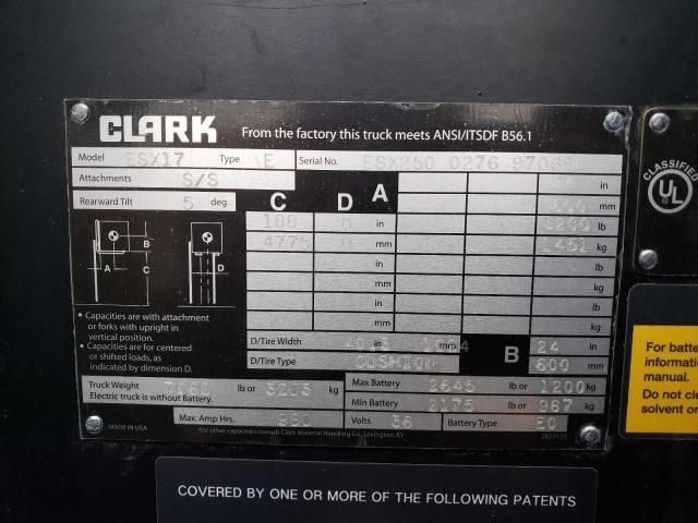 2015 Clark Forklift