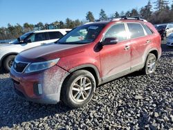 Salvage cars for sale from Copart Windham, ME: 2015 KIA Sorento LX