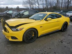 Salvage cars for sale from Copart Candia, NH: 2016 Ford Mustang GT