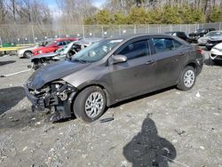 Salvage cars for sale from Copart Waldorf, MD: 2017 Toyota Corolla L