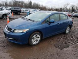 Salvage cars for sale from Copart Chalfont, PA: 2013 Honda Civic LX