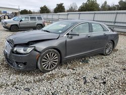 Salvage cars for sale at Memphis, TN auction: 2017 Lincoln MKZ Select