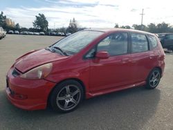 Honda FIT S salvage cars for sale: 2007 Honda FIT S