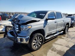 Salvage cars for sale from Copart Grand Prairie, TX: 2019 Toyota Tundra Crewmax Limited