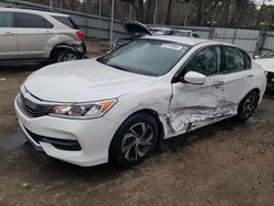 Honda Accord LX salvage cars for sale: 2017 Honda Accord LX