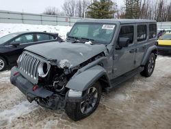 Salvage cars for sale at Davison, MI auction: 2022 Jeep Wrangler Unlimited Sahara