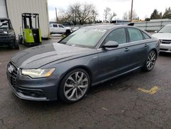 Salvage cars for sale at Woodburn, OR auction: 2015 Audi A6 Prestige