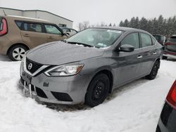 Salvage cars for sale at Leroy, NY auction: 2017 Nissan Sentra S