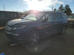 Salvage cars for sale at Denver, CO auction: 2017 Honda Pilot EX