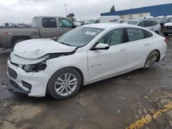 Salvage cars for sale at Woodhaven, MI auction: 2018 Chevrolet Malibu LT