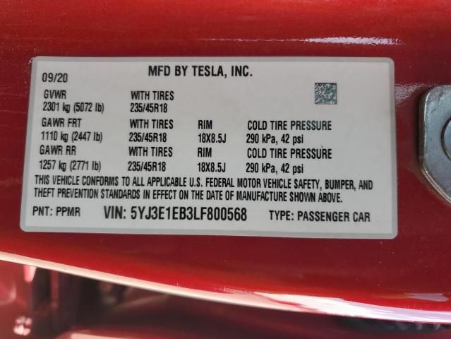 2020 Tesla Model 3