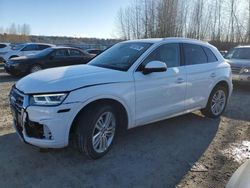 Salvage cars for sale at Arlington, WA auction: 2018 Audi Q5 Premium Plus