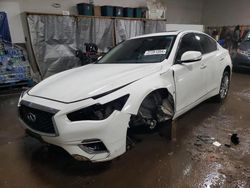 Salvage cars for sale at Elgin, IL auction: 2018 Infiniti Q50 Luxe