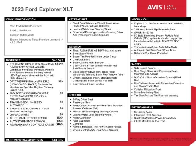 2023 Ford Explorer XLT