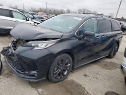 Salvage cars for sale at Louisville, KY auction: 2022 Toyota Sienna XSE