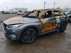 Salvage cars for sale at Chicago Heights, IL auction: 2021 Infiniti QX50 Luxe