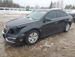 Chevrolet salvage cars for sale: 2015 Chevrolet Cruze LT