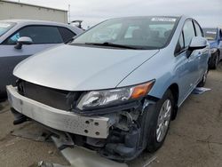 Salvage cars for sale from Copart Martinez, CA: 2012 Honda Civic LX