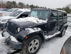 Salvage cars for sale from Copart Exeter, RI: 2014 Jeep Wrangler Unlimited Sahara