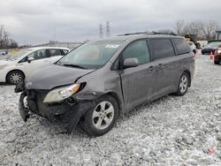 Salvage cars for sale at Barberton, OH auction: 2011 Toyota Sienna LE