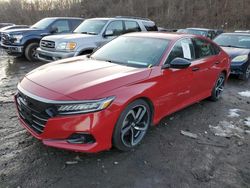 Salvage cars for sale at Marlboro, NY auction: 2021 Honda Accord Sport SE