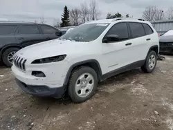 Salvage cars for sale from Copart Ontario Auction, ON: 2015 Jeep Cherokee Sport