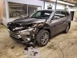 Salvage cars for sale at Dyer, IN auction: 2019 Toyota Highlander SE