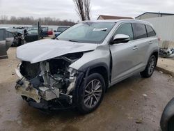 Salvage cars for sale at Louisville, KY auction: 2017 Toyota Highlander SE