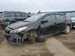 Salvage cars for sale from Copart Woodhaven, MI: 2017 KIA Forte LX