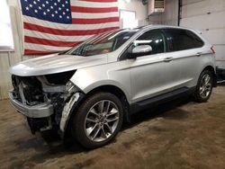 Salvage cars for sale from Copart Lyman, ME: 2017 Ford Edge Titanium
