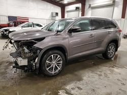 Salvage cars for sale at Avon, MN auction: 2019 Toyota Highlander SE