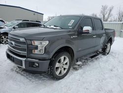 Salvage cars for sale at Wayland, MI auction: 2015 Ford F150 Supercrew