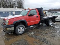 Salvage trucks for sale at East Granby, CT auction: 2004 Chevrolet Silverado K3500