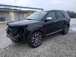 Salvage cars for sale at Franklin, WI auction: 2017 Ford Explorer Platinum