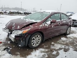 Honda salvage cars for sale: 2012 Honda Civic EX