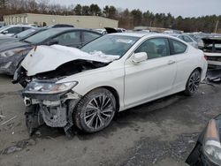 Salvage cars for sale from Copart Exeter, RI: 2016 Honda Accord EXL