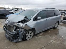 Salvage cars for sale from Copart Grand Prairie, TX: 2015 Toyota Sienna LE
