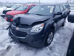 Salvage cars for sale from Copart Elgin, IL: 2017 Chevrolet Equinox LS