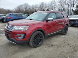 Salvage cars for sale from Copart North Billerica, MA: 2016 Ford Explorer Platinum