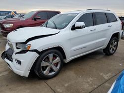 Vehiculos salvage en venta de Copart Grand Prairie, TX: 2015 Jeep Grand Cherokee Overland