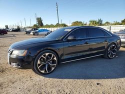 Salvage cars for sale at Miami, FL auction: 2013 Audi A8 L Quattro