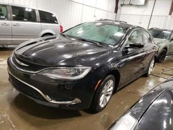 Salvage cars for sale at Franklin, WI auction: 2015 Chrysler 200 Limited