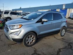 Salvage cars for sale at Woodhaven, MI auction: 2020 Ford Ecosport SE