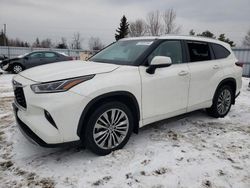Salvage cars for sale from Copart Ontario Auction, ON: 2021 Toyota Highlander Platinum