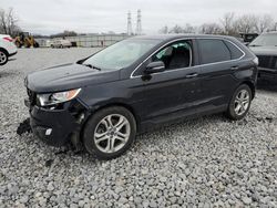 Salvage cars for sale at Barberton, OH auction: 2018 Ford Edge Titanium