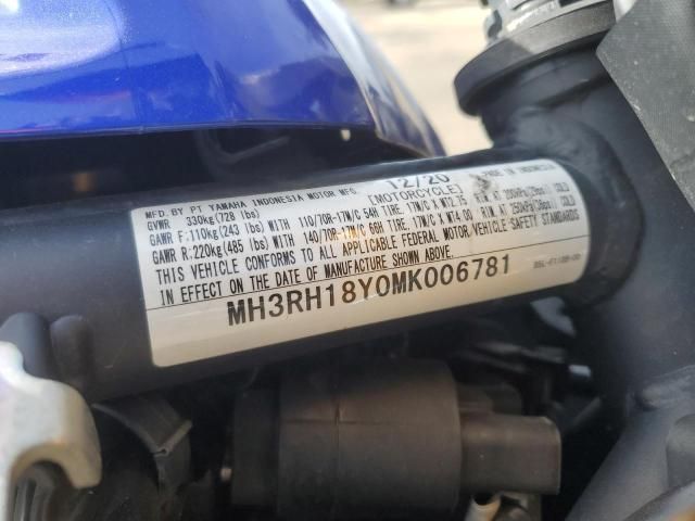 2021 Yamaha YZFR3 A