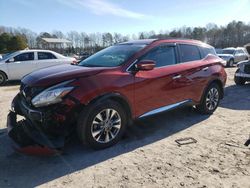 Salvage cars for sale from Copart Charles City, VA: 2015 Nissan Murano S