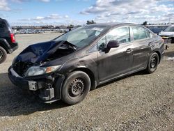 Salvage cars for sale at Antelope, CA auction: 2013 Honda Civic LX