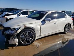 Salvage cars for sale from Copart Grand Prairie, TX: 2017 Infiniti Q50 Premium